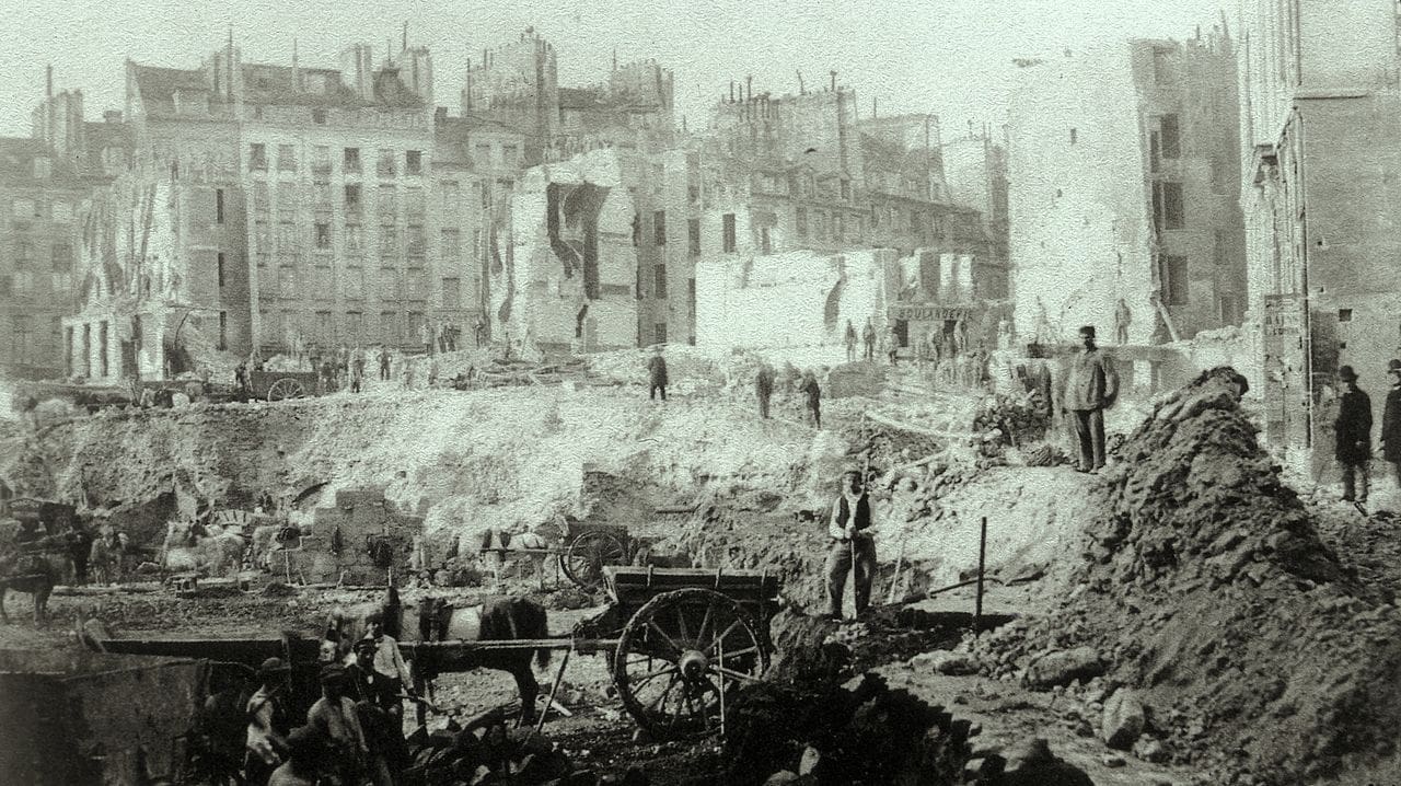 1280px Demolition of Butte des Moulins for Avenue de lOpera 1870