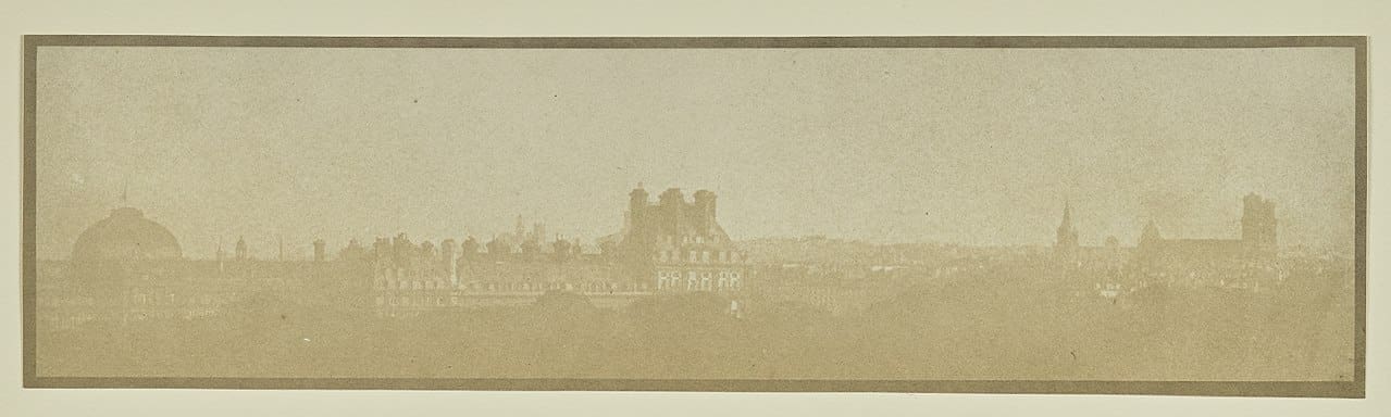 1280px Hippolyte Bayard Panorama of Paris with Louvre and Tuileries in Foreground 1847
