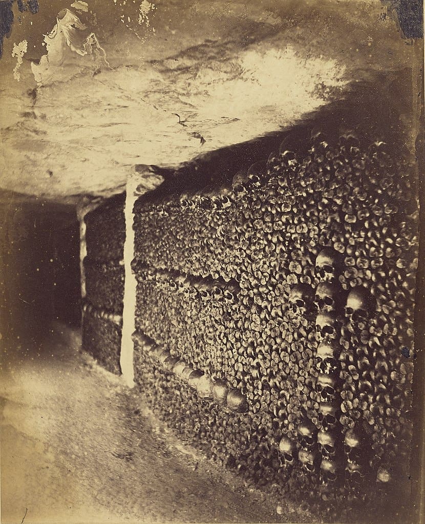 830px Nadar The Catacombs of Paris The Final Gallery 1861