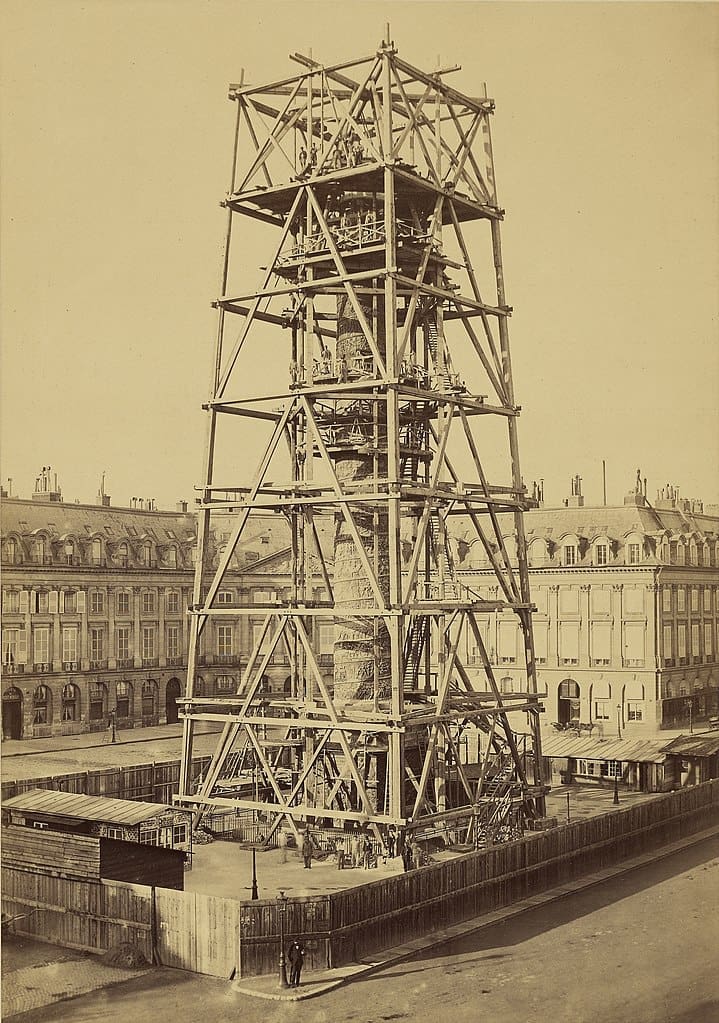 Charles Marville Le Restauration de la Colonne Vendome apres la Commune 1873